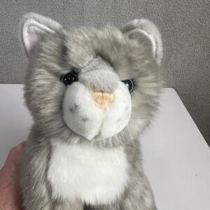 Douglas Cuddle Toy Grey White Kitten Cat Plush Stuffed Animal 4395 9 inch 2021
